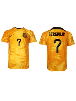 Billige Nederland Steven Bergwijn #7 Hjemmedrakt VM 2022 Kortermet